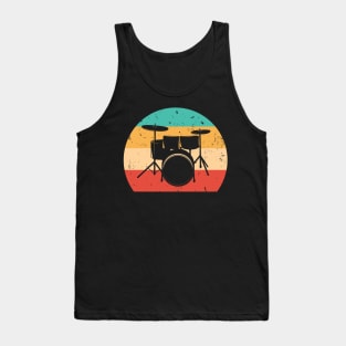 vintage sunset drums lover drummers Tank Top